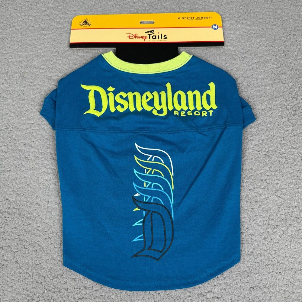 Disneyland Resort Dog Spirit Jersey Blue Sz Medium Disney Tails Pet Apparel‎ NWT